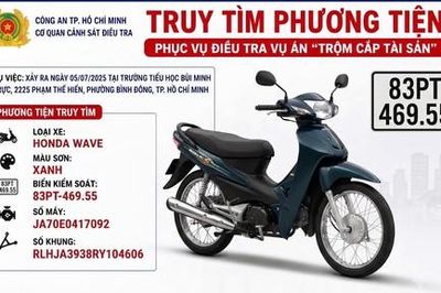 Công an TPHCM truy tìm xe máy liên quan vụ trộm cắp tài sản