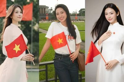 Dàn Hoa hậu, Á hậu Việt rạng rỡ khoe sắc, tự hào chào mừng Quốc khánh 2/9