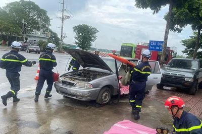 Thực tập cứu nạn, cứu hộ vụ tai nạn giao thông trên Quốc lộ 21A