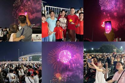 Hà Nội:Biển người đổ về Mỹ Đình trọn vẹn cảm xúc trong đêm pháo hoa mừng Quốc khánh 2.9
