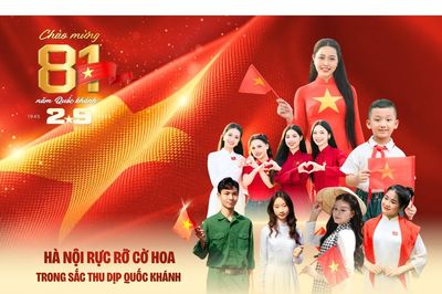 Hà Nội rực rỡ cờ hoa trong sắc thu dịp Quốc khánh
