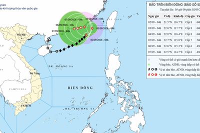 Thời tiết hôm nay (2-9): Bão số 5 trên vùng biển phía Đông Bắc khu vực Bắc Biển Đông