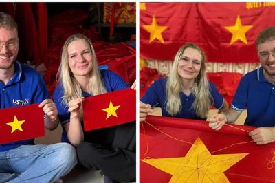 Từ giảng đường đến nơi làm ra những lá cờ Việt Nam: Trải nghiệm khó quên của sinh viên quốc tế