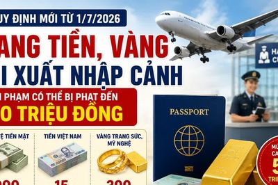 [INFOGRAPHIC] Những chú ý khi mang tiền, vàng khi xuất nhập cảnh