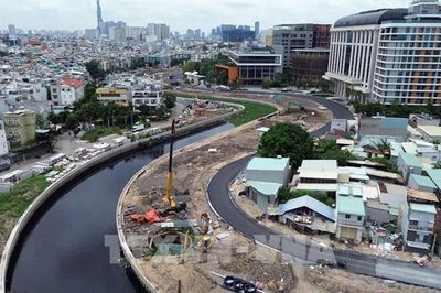 Thông xe tuyến đường đầu tiên thuộc dự án rạch Xuyên Tâm hơn 17.000 tỷ đồng