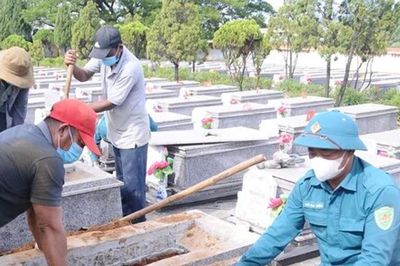 Làm việc xuyên lễ lấy mẫu xác định danh tính liệt sĩ