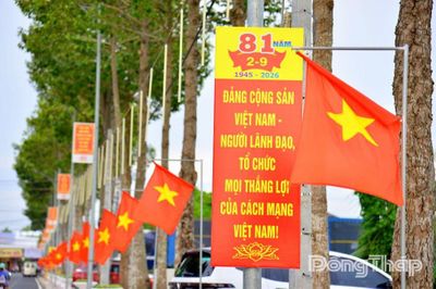Đồng Tháp rực rỡ cờ hoa chào mừng Quốc khánh 2-9
