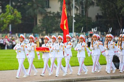 Nghìn người đến Quảng trường Ba Đình từ 4h dự Lễ Thượng cờ ngày Quốc Khánh
