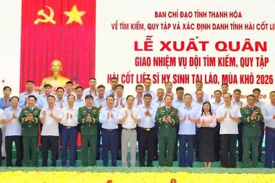 Thanh Hóa lên đường sang Lào tìm kiếm 130 hài cốt liệt sĩ