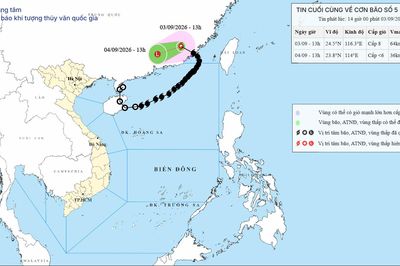 Bão số 5 đi sâu vào đất liền Trung Quốc, không còn khả năng ảnh hưởng trực tiếp đến Việt Nam