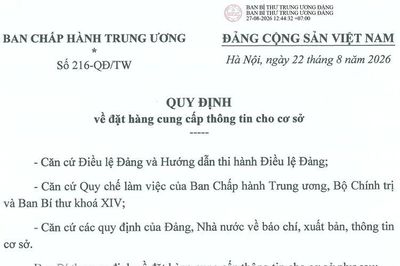 Ban Bí thư quy định việc đặt hàng cung cấp thông tin cho cơ sở
