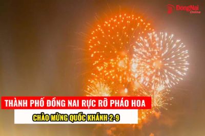 [Video] Thành phố Đồng Nai rực rỡ pháo hoa chào mừng Quốc khánh 2-9