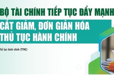 Infographics: Bộ Tài chính tiếp tục đẩy mạnh cắt giảm, đơn giản hóa thủ tục hành chính