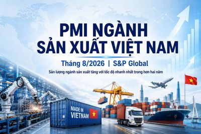 [Infographic] PMI tiếp tục trên ngưỡng 50 điểm trong tháng Tám