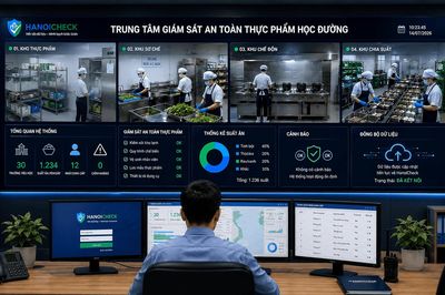 HanoiCheck - Đưa dữ liệu số vào bếp ăn bán trú học đường
