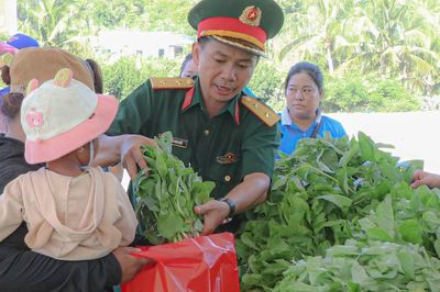 Vườn rau gắn kết quân – dân ở Ba Ngòi