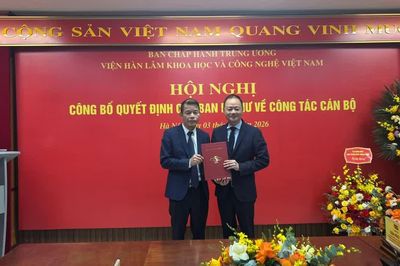 Bổ nhiệm đồng chí Vũ Thanh Mai giữ chức Phó Chủ tịch Viện Hàn lâm Khoa học và Công nghệ Việt Nam