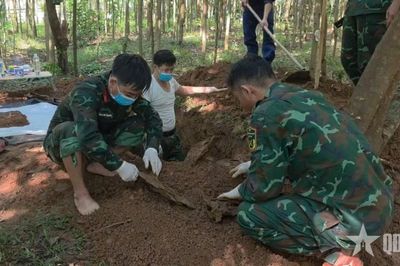 Quảng Trị: Tìm thấy 2 hài cốt liệt sĩ tại bản Bãi Dinh, xã Dân Hóa