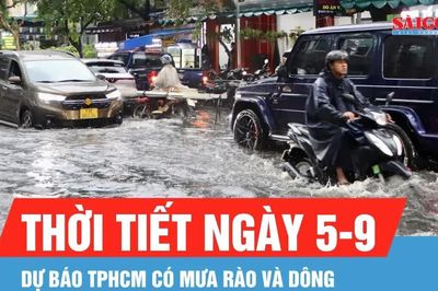 Dự báo TPHCM có mưa rào và dông trong ngày 5-9