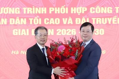 Tòa án nhân dân tối cao và VTV ký kết chương trình phối hợp công tác giai đoạn 2026-2030
