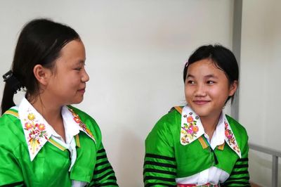 Học sinh háo hức trong căn phòng nội trú