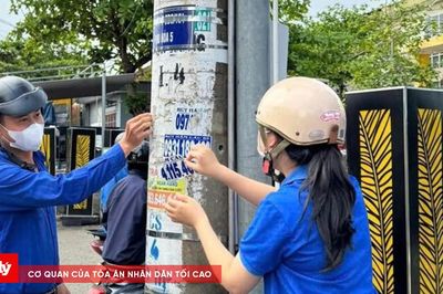 Truy camera, xử lý người dán, vẽ quảng cáo sai quy định
