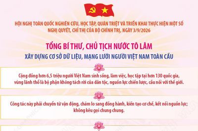 Tổng Bí thư, Chủ tịch nước Tô Lâm: Xây dựng cơ sở dữ liệu, mạng lưới người Việt Nam toàn cầu