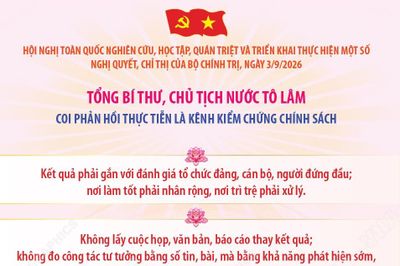 Tổng Bí thư, Chủ tịch nước Tô Lâm: Coi phản hồi thực tiễn là kênh kiểm chứng chính sách