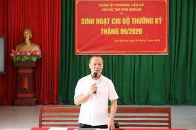 Bắc Ninh: Phó Chủ tịch Thường trực UBND tỉnh Mai Sơn dự sinh hoạt Chi bộ Tổ dân phố Sơn Quang
