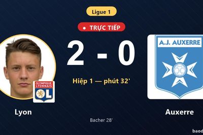TRỰC TIẾPTrực tiếp Lyon vs Auxerre: Lyon dẫn 2-0