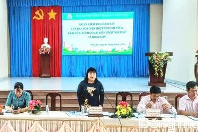 Ban đại diện Hội đồng quản trị Ngân hàng Chính sách xã hội tỉnh kiểm tra, giám sát tại xã Đồng Sơn
