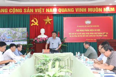 Thực hiện phản biện xã hội đối với dự án Khu đô thị đổi mới sáng tạo Tây Nha Trang