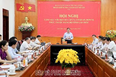 Hội nghị làm việc với một số cấp uỷ, cơ quan đơn vị trực thuộc Đảng bộ tỉnh Lai Châu