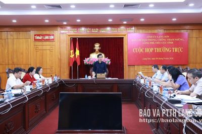 Họp Thường trực Ban Chỉ đạo phòng, chống tham nhũng, lãng phí, tiêu cực tỉnh