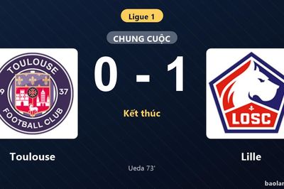 Thống kê trận đấu Toulouse 0-1 Lille: Ayase Ueda tỏa sáng, Lille giành trọn 3 điểm