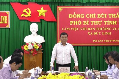 Phó Bí thư Tỉnh ủy Lâm Đồng Bùi Thắng làm việc với xã Đức Linh