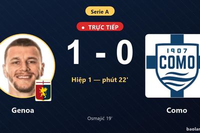 TRỰC TIẾPTrực tiếp Genoa vs Como: Genoa mở tỷ số