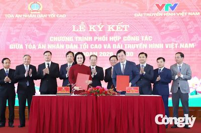 TANDTC và VTV ký kết chương trình phối hợp công tác giai đoạn 2026 - 2030