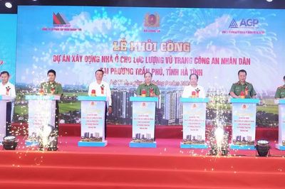 Khởi công xây dựng nhà ở cho lực lượng Công an nhân dân tại Hà Tĩnh