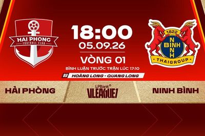 Vòng 1 LPBank V.League 1-2026/27:Nhận định trận đấu Hải Phòng vs Ninh Bình, 18h00 ngày 5.9: Gặp lại cố nhân