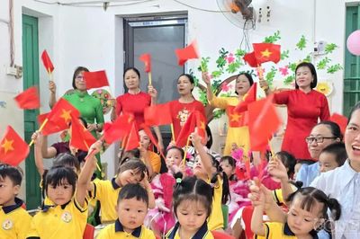 Diện mạo mới của trường mầm non gần 1.000 học sinh trong ngày khai giảng