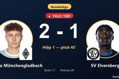 TRỰC TIẾPTrực tiếp Borussia Mönchengladbach vs SV Elversberg: Hết hiệp 1, Borussia Mönchengladbach dẫn 2-1