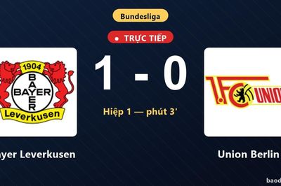 TRỰC TIẾPTrực tiếp Bayer Leverkusen vs Union Berlin: Bayer Leverkusen mở tỷ số