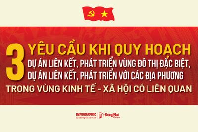 [Infographic] Luật Phát triển đô thị: 3 yêu cầu khi quy hoạch dự án liên kết, phát triển vùng đô thị đặc biệt, dự án liên kết, phát triển với các địa phương trong vùng kinh tế - xã hội có liên quan