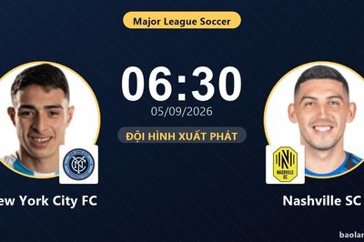 TRỰC TIẾPTrực tiếp New York City FC vs Nashville SC: Nashville SC nhỉnh hơn về thời lượng kiểm soát bóng, chưa có bàn thắng