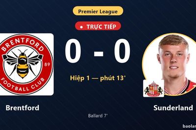 TRỰC TIẾPTrực tiếp Brentford vs Sunderland: Sunderland bị VAR từ chối bàn thắng