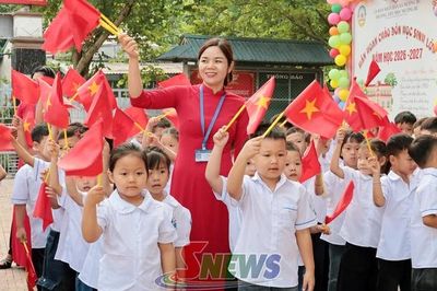 Hân hoan ngày khai giảng tại Trường Tiểu học Mường Bú