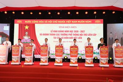 Điện Biên: Khánh thành trường nội trú liên cấp Thanh Nưa nhân dịp khai giảng năm học mới