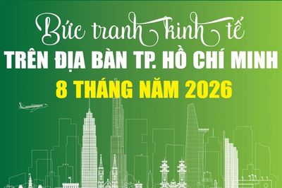 Infographics: Bức tranh kinh tế trên địa bàn TP. Hồ Chí Minh 8 tháng năm 2026