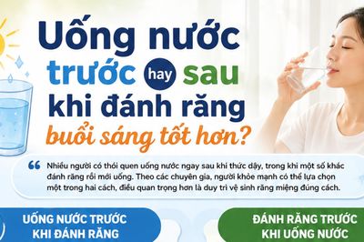 Uống nước trước hay sau khi đánh răng buổi sáng tốt hơn?
